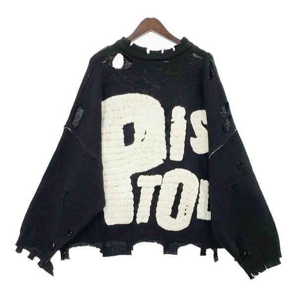SAINT MICHAEL SEX PISTOLS 24AW SP CREW KNT ダメージ加工 ニット