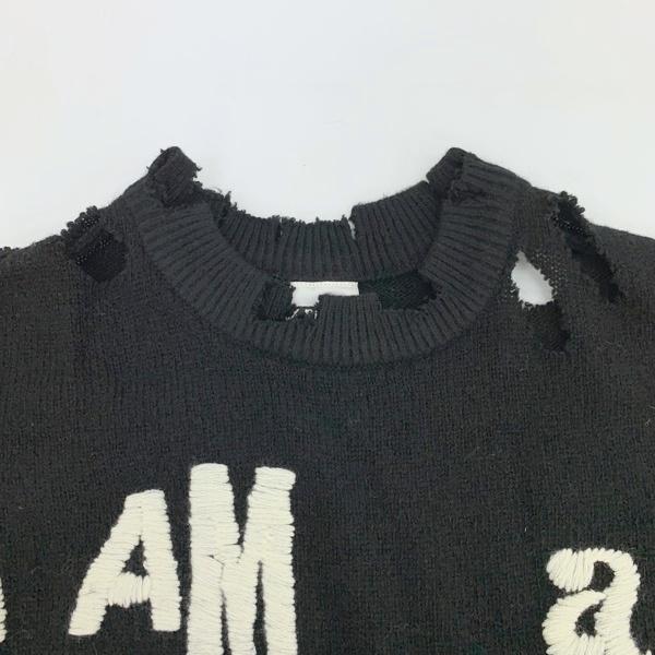 SAINT MICHAEL SEX PISTOLS 24AW SP CREW KNT ダメージ加工 ニット