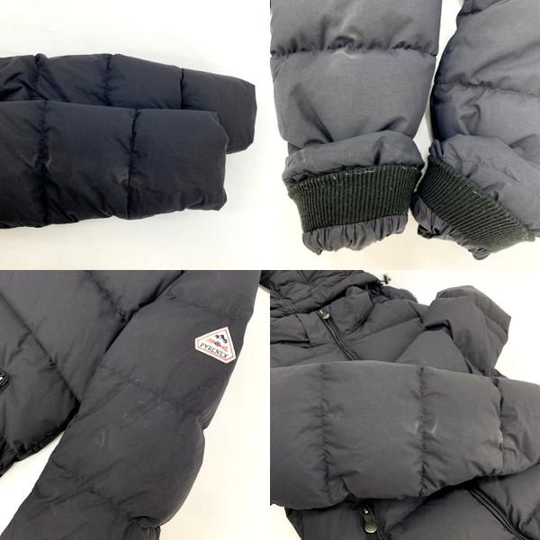 PYRENEX SPOTNIC MAT ダウンジャケット HMM013 ブルゾン コート 上着 フード付き 無地 カジュアル メンズ XSサイズ ブラック ピレネックス アウター DM14182■_5