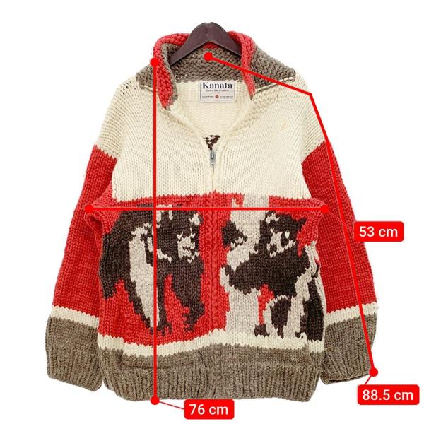 KANATA（カナタ） カウチン ニット クマ CA-08837 古着 カーディガン