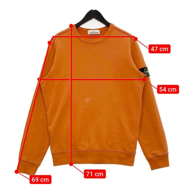 stone オレンジ・スプラッター長袖トレーナー Burnt Orange Oversized