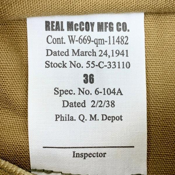 THE REAL McCOY'S（ザ・リアルマッコイズ） THE REAL MCCOY.S MACKINAW