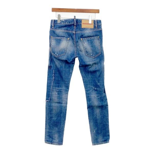 DSQUARED2（ディースクエアード） パッチワーク スキニー ジーンズ