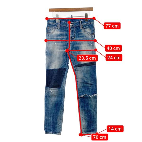 DSQUARED2（ディースクエアード） パッチワーク スキニー ジーンズ 