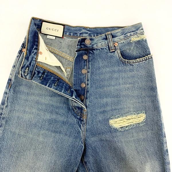 GUCCI（グッチ） エコブリーチドリップドオーガニックデニムパンツ