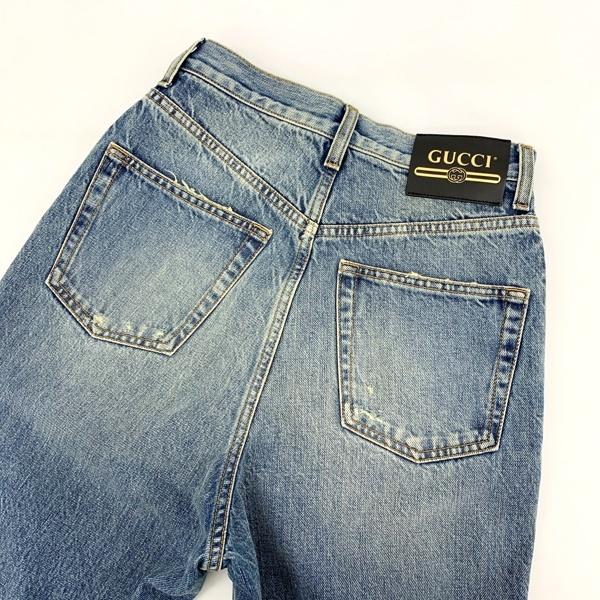 GUCCI（グッチ） エコブリーチドリップドオーガニックデニムパンツ