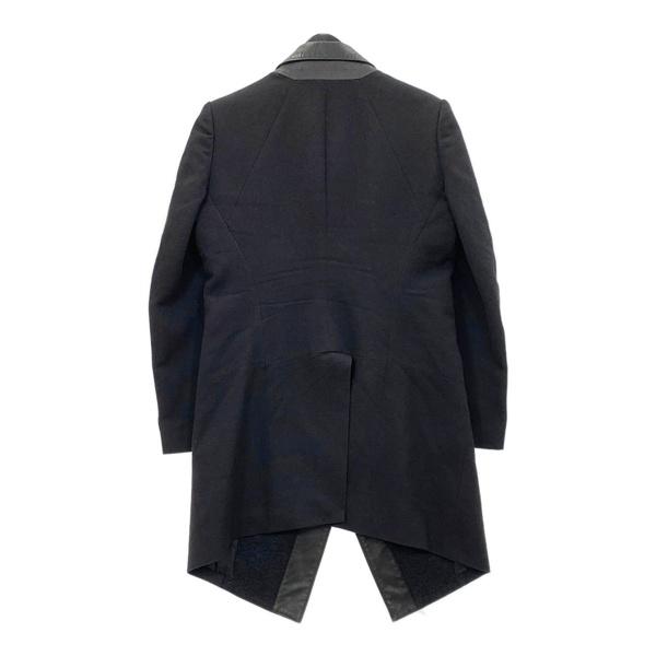 JULIUS MA ユリウス ロングコート ビンテージジャケット MA JULIUS 14AW ウール レザー 切替 ロングコート 480COM3