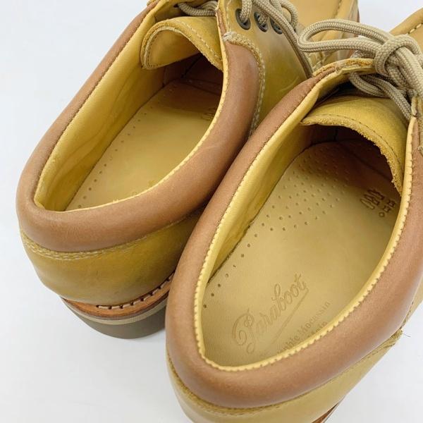 Paraboot THIERS ティエール デッキシューズ ヌバック レザー 本革 Uチップ 786435 箱付き メンズ サイズ7 1/2 ブラウン パラブーツ 靴 DF15216■ BOA 介護靴 バンコク限定