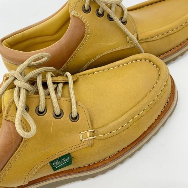 Paraboot THIERS ティエール デッキシューズ ヌバック レザー 本革 Uチップ 786435 箱付き メンズ サイズ7 1/2 ブラウン パラブーツ 靴 DF15216■ BOA 介護靴 バンコク限定