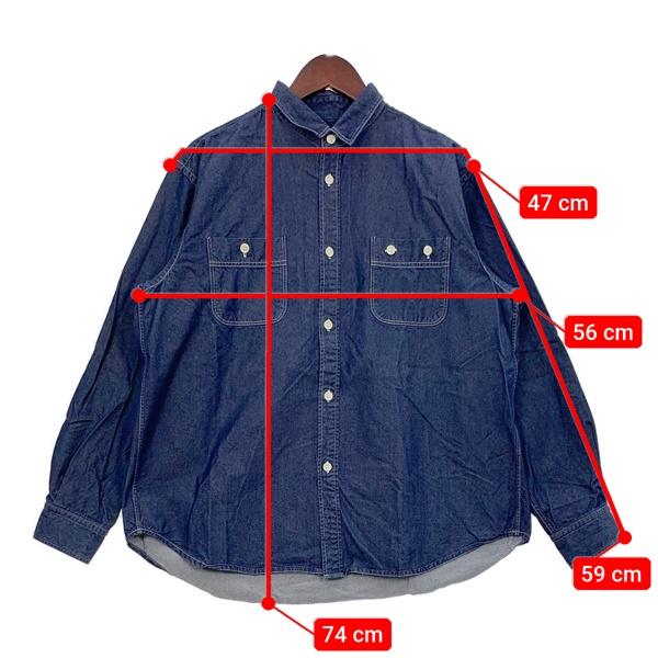 AUBERGE オーベルジュ セルジュ シャンブレーシャツ サイズ42 AUBERGE（オーベルジュ） シャツ 長袖 SERGE SHIRT セルジュ