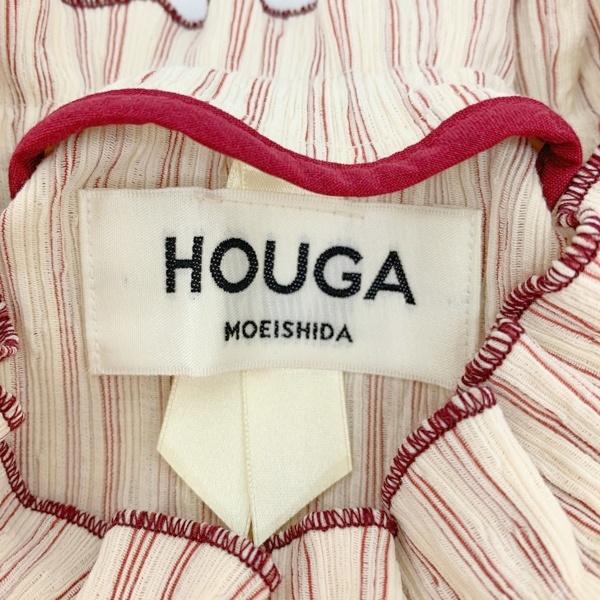 HOUGA（ホウガ） ストライプ ギャザー フリルワンピース レディース 