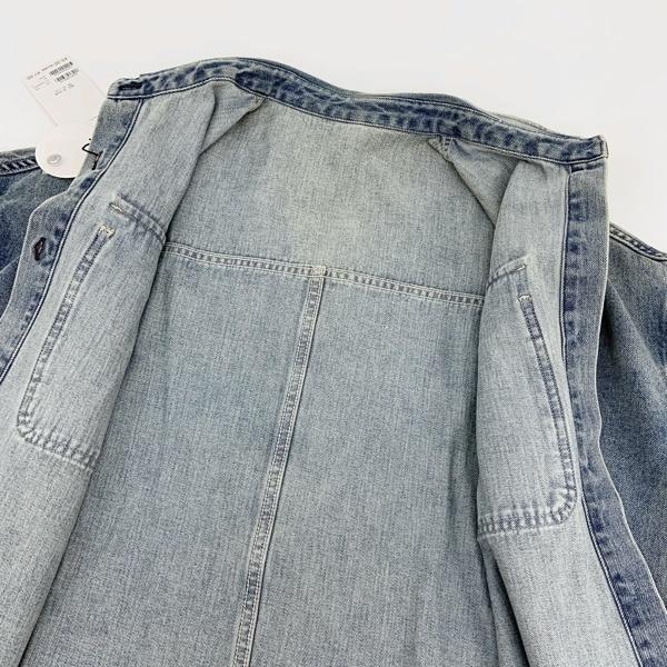 Loungedress ラウンジドレス ダメージデニムシャツ LDZ1032204A0001 長袖 レディース フリーサイズ ブルー インディゴ トップス DL18053■の画像