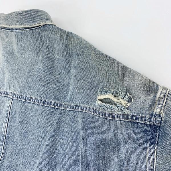 Loungedress ラウンジドレス ダメージデニムシャツ LDZ1032204A0001 長袖 レディース フリーサイズ ブルー インディゴ トップス DL18053■の画像