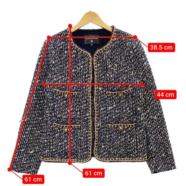 CHANEL（シャネル） ジャケット ラメツイード チェーントリム ノー