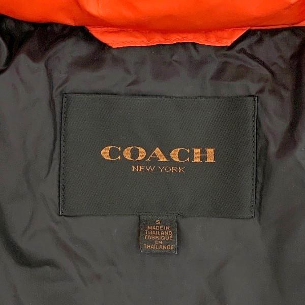 COACH コーチ ダウンジャケット コート F86126 ボア フード レディース Sサイズ オレンジ アウター DL17232■_3