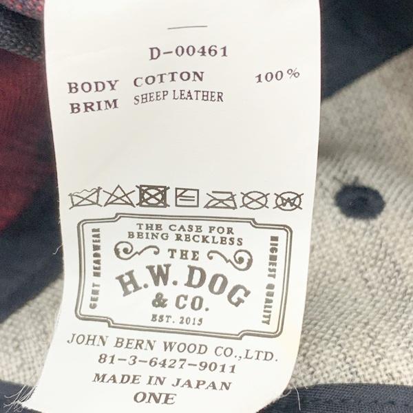 THE H.W. DOG&Co. OLD オンブレ チェック 刺繍 キャップ THE H.W. DOG & CO. THE H.W.DOG＆CO ザエイチダブリュドックアンド