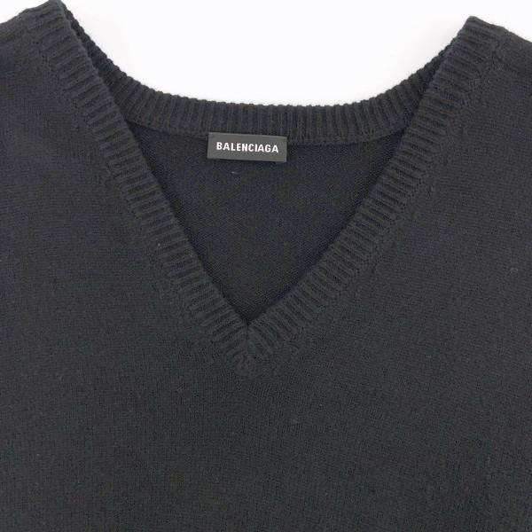 バレンシアガ BALENCIAGA Vネック カシミヤ ニット 長袖 40 BALENCIAGA - バレンシアガ BALENCIAGA Vネック カシミヤ ニット 長袖