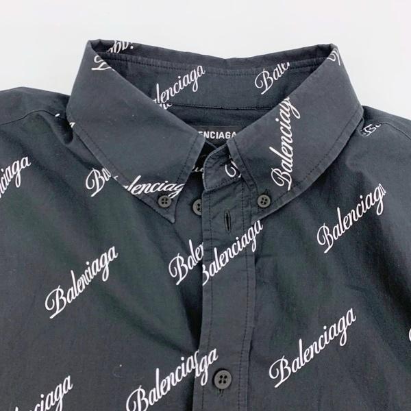 BALENCIAGA（バレンシアガ） シャツ 長袖 ロゴ総柄 647363 TJLY7