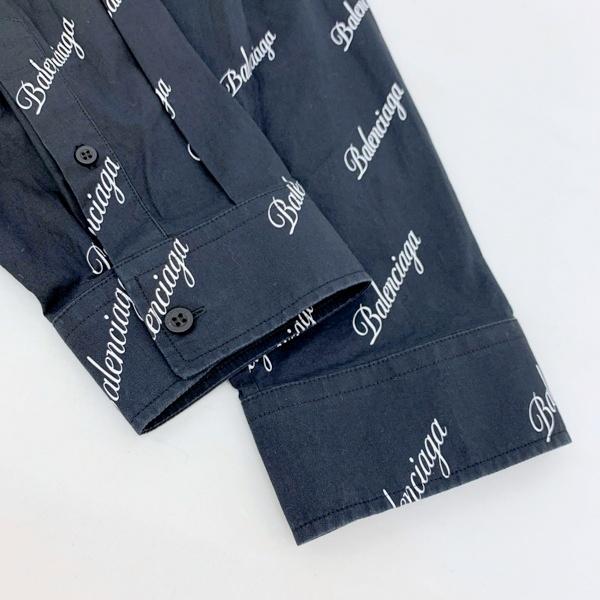 BALENCIAGA（バレンシアガ） シャツ 長袖 ロゴ総柄 647363 TJLY7