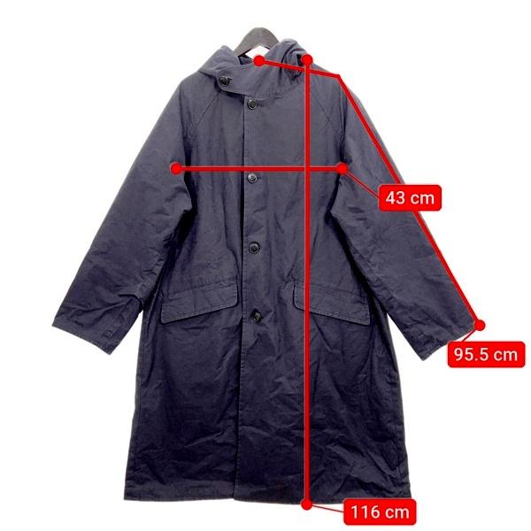 COMOLI（コモリ） コットン ベンタイル フーデッド コート W03-04012