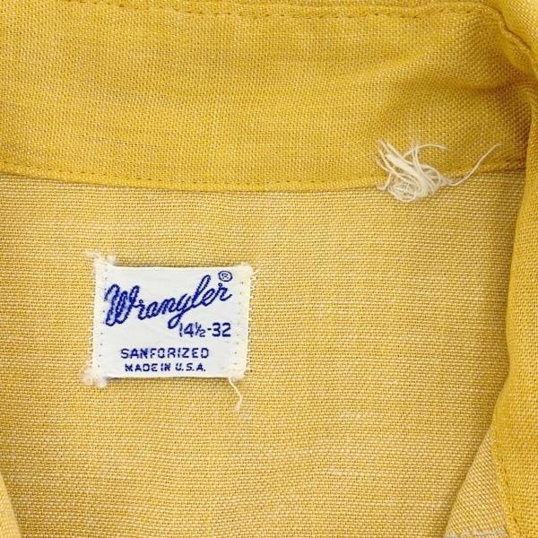 Wrangler（ラングラー） 60s 60年代 ウエスタンシャツ 長袖 USA製