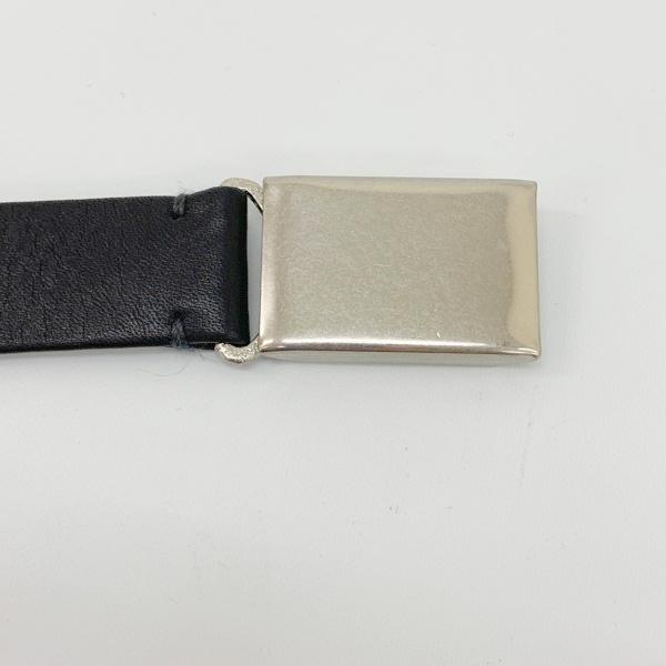 YLEVE（イレーヴ） ベルト LEATHER BUCKELED BELT メンズ ブラック