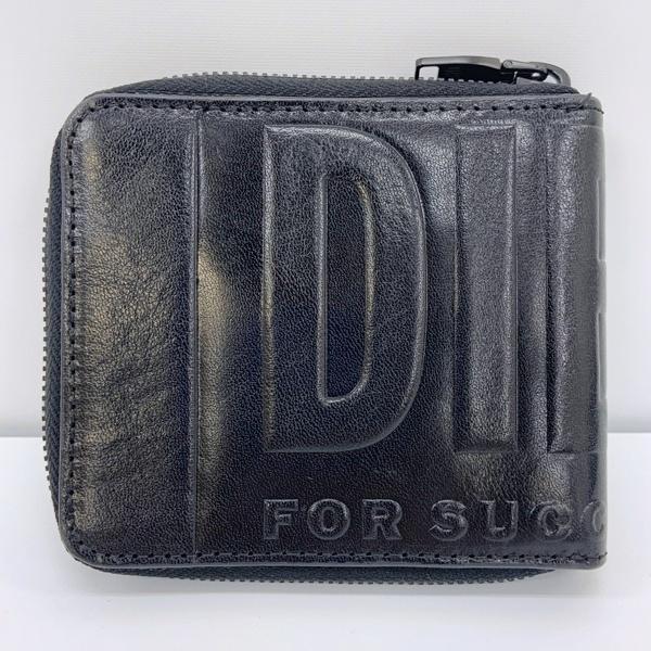 ✨美品✨DIESEL 二つ折り財布 3D BI-FOLD X09896 ブラック DIESEL（ディーゼル） 二つ折り財布 X09896 3D BI-FOLD COIN ZIP ミニ