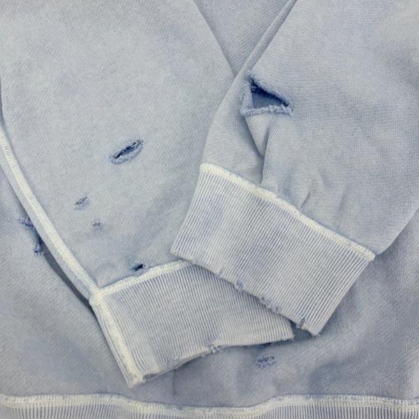 OUT OF FRAMe アウトオブフレーム エイジングダメージスエット 24-070-220-3000-1-0 トレーナー 長袖 レディース フリーサイズ ブルー トップス DL18057■_6