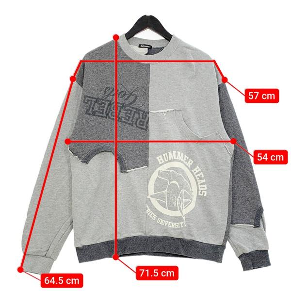 UNDERCOVER HAZARD ロゴ トレーナー グレー UNDERCOVER HAZARD ロゴ トレーナー グレー UNDERCOVER アンダー