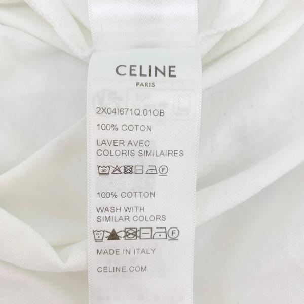 CELINE ホワイト ポロシャツ セリーヌ トリオンフ トリオンフ ポロシャツ / ファインコットン - ブラック | CELINE