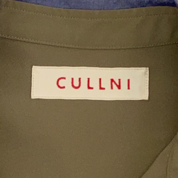 クルニ　クレリックシャツ 　オリーブ CULLNI（クルニ） クレリック シャツ 20-SS-020 ストライプ 無地