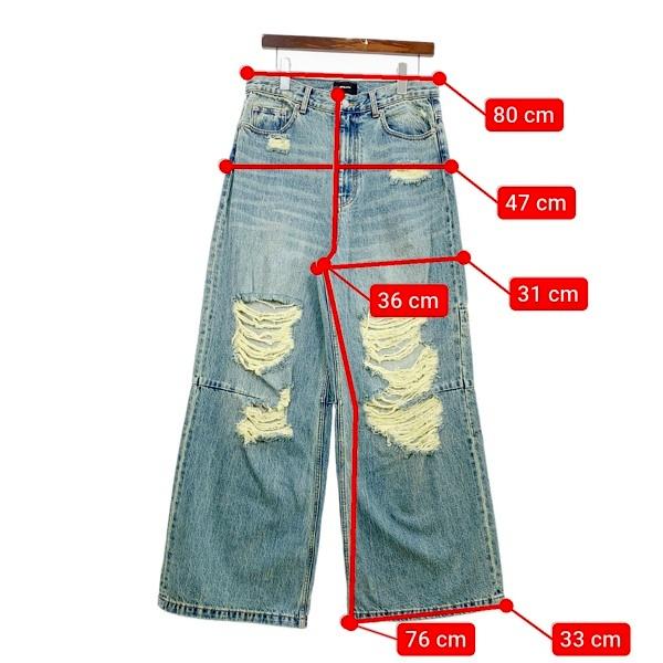 BREATH ブレス デニムパンツ ジーンズ GRUNGE WIDE DENIM PANTS メンズ 