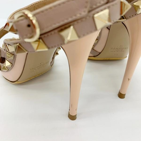 バレンティノ　スタッズヒールパンプス　ベージュ　37 VALENTINO GARAVANI（ヴァレンティノ ガラヴァーニ） ヴァレンティノ