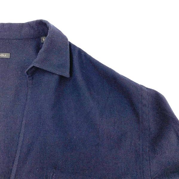 COMOLI（コモリ） ウールビエラ スキッパーシャツ 長袖シャツ W03