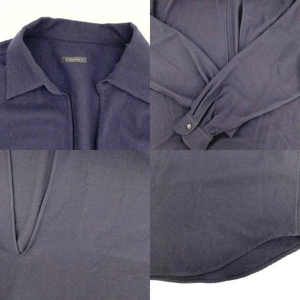 COMOLI（コモリ） ウールビエラ スキッパーシャツ 長袖シャツ W03
