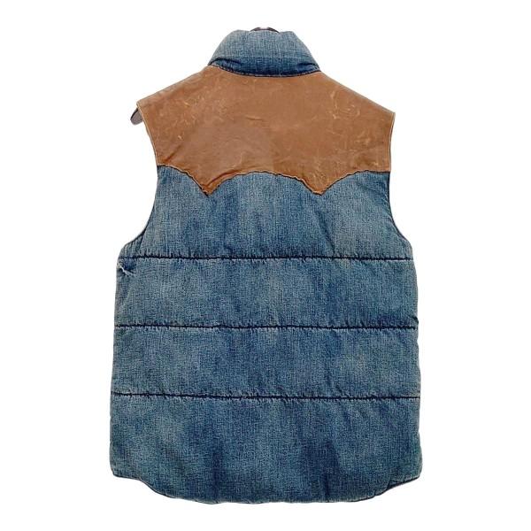 ラルフローレン　ベスト　デニム　ヴィンテージ POLO RALPH LAUREN（ポロ・ラルフローレン） ネイティブ柄 レザー切替