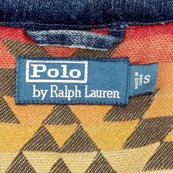 POLO RALPH LAUREN（ポロ・ラルフローレン） ネイティブ柄 レザー切替