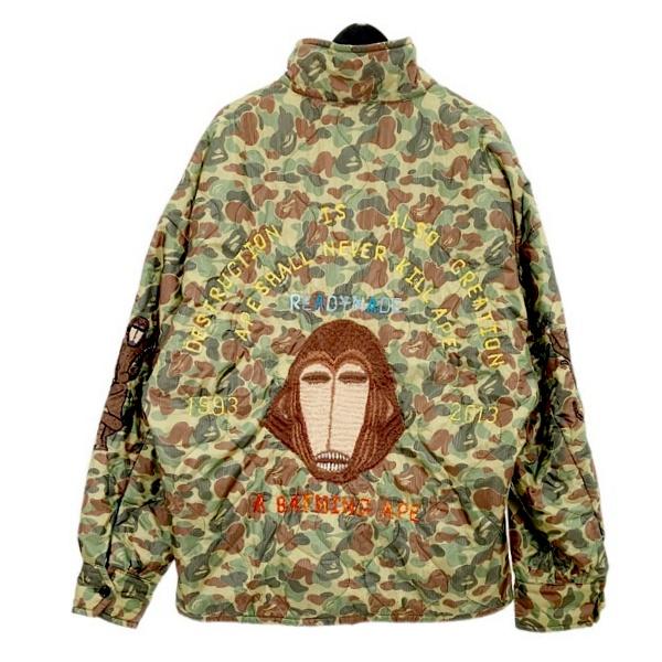 READYMADE A BATHING APE レディメイド エイプ ベトナムジャンパー ジャケット ブルゾン RE-AP-CM-00-00-003 メンズ XLサイズ カーキ アウター DM17497■の画像