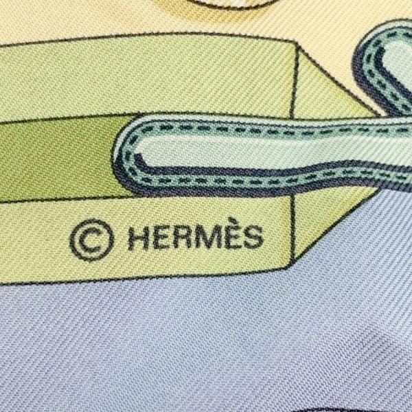 HERMES（エルメス） スカーフ チーフ カレ45 ベルト柄 シルク