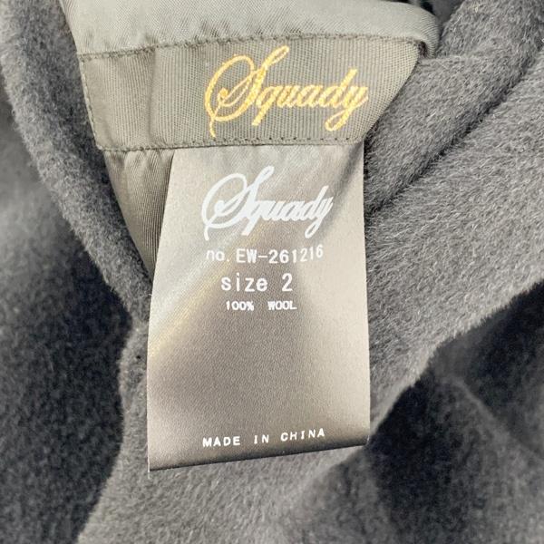 squady（スカディ） Squady MMN ウール ノーカラー ジャケット コート 