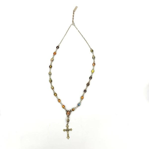 極美品✨ドルチェ&ガッバーナ ロザリオ カメオ クロス シルバー ネックレス DOLCE&GABBANA（ドルチェ & ガッバーナ） ドルチェアンドガッバーナ