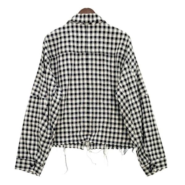 ANCELLM（アンセルム） チェック ジップアップシャツ CHECK SHORT