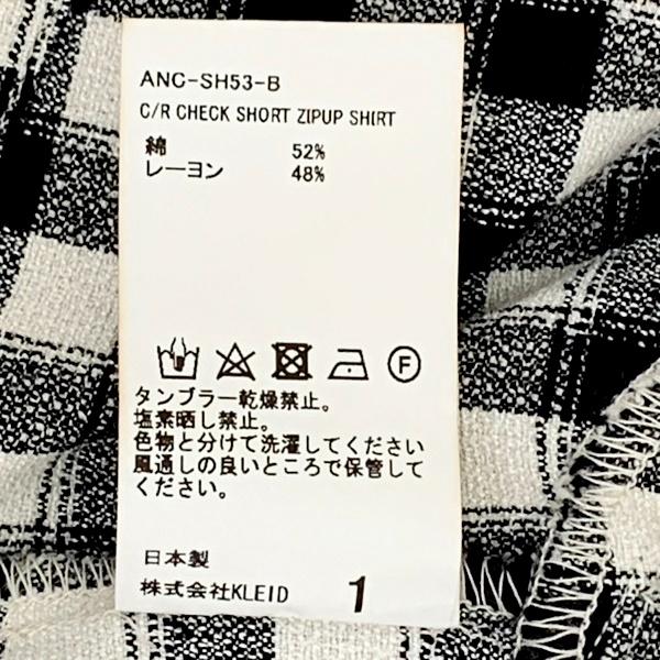 ANCELLM（アンセルム） チェック ジップアップシャツ CHECK SHORT