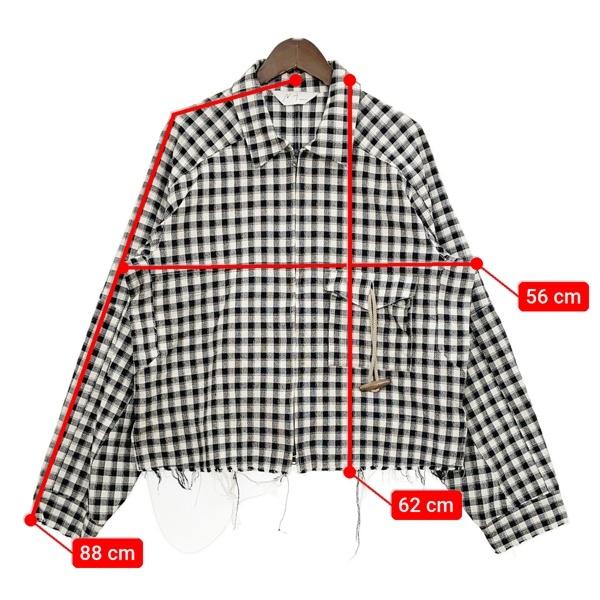 ANCELLM（アンセルム） チェック ジップアップシャツ CHECK SHORT