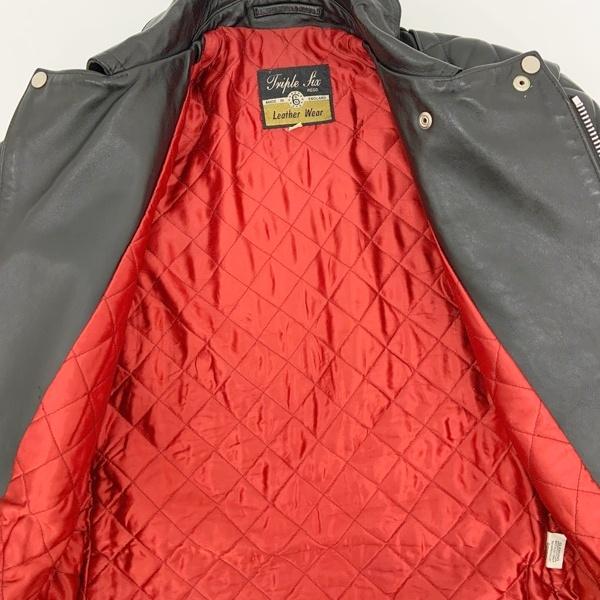 666 トリプルシックス ダブルライダース 40 ビッグサイズ 666 トリプルシックス ダブルライダースジャケット レザー ブルゾン 革