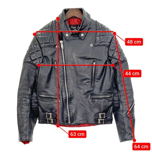 666 トリプルシックス ダブルライダースジャケット レザー ブルゾン 革