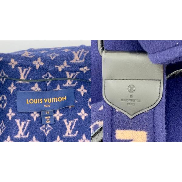 【希少】　ルイヴィトン　ジャケット　コート　34 ネイビー　モノグラム LOUIS VUITTON（ルイ・ヴィトン） シグネチャー ダブルフェイス