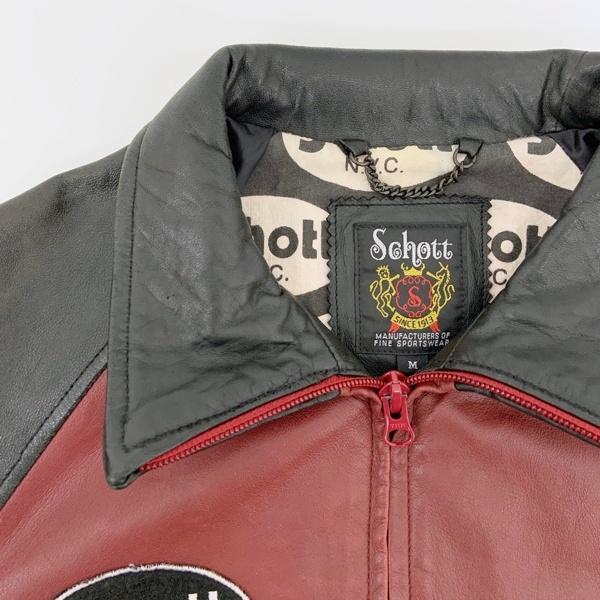 Schott レザージャケット642VSサイズ40レッドブラウン SCHOTT（ショット） レザージャケット ブルゾン 革ジャン ライダース
