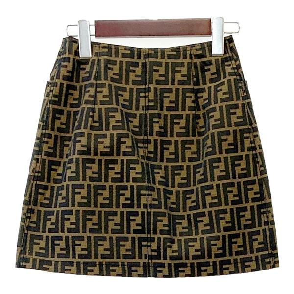 FENDI（フェンディ） ミニスカート ズッカ柄 FFロゴ ミニスカート 総柄