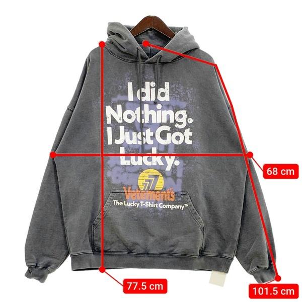 vetements パーカー 22aw IGOTLUCKY フーディ VETEMENTS（ヴェトモン） I Got Lucky Hoodie アイガットラッキー